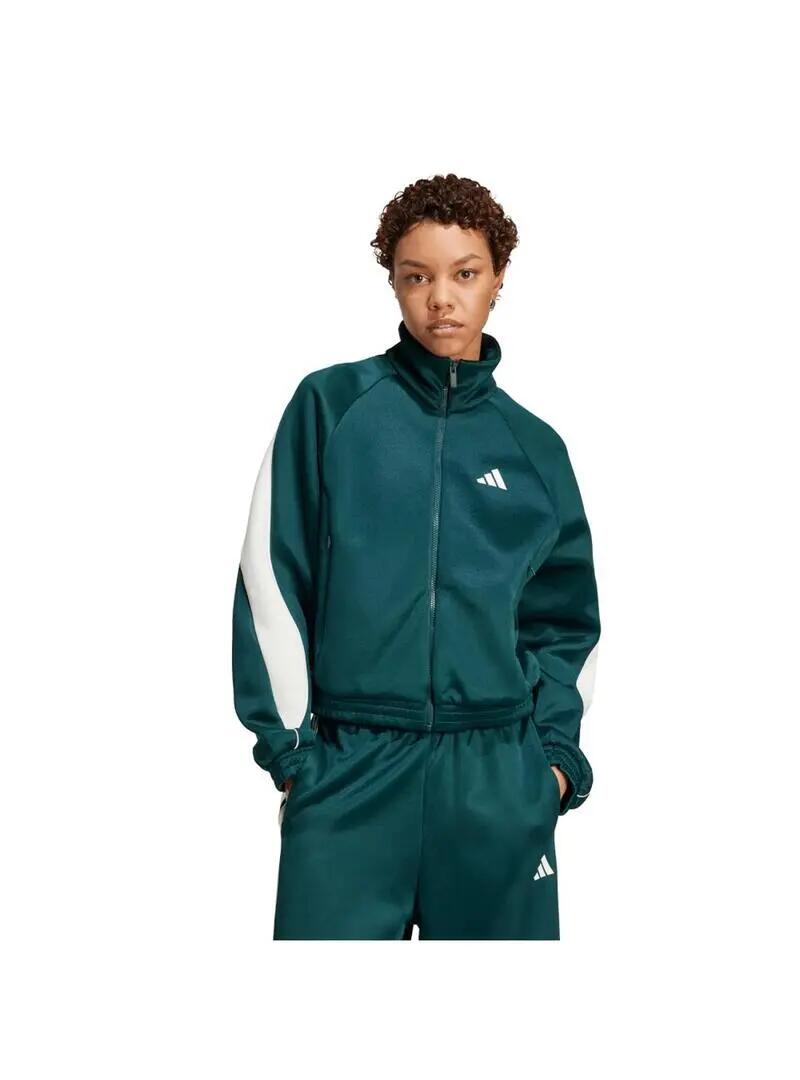 Hooded polar sweatshirts for Women Adidas Stadium Green. 2/6
