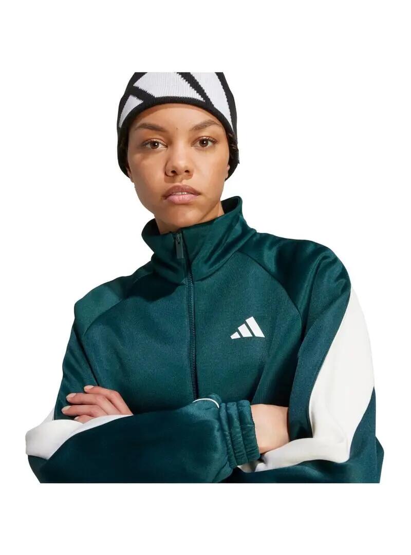 Hooded polar sweatshirts for Women Adidas Stadium Green. 4/6