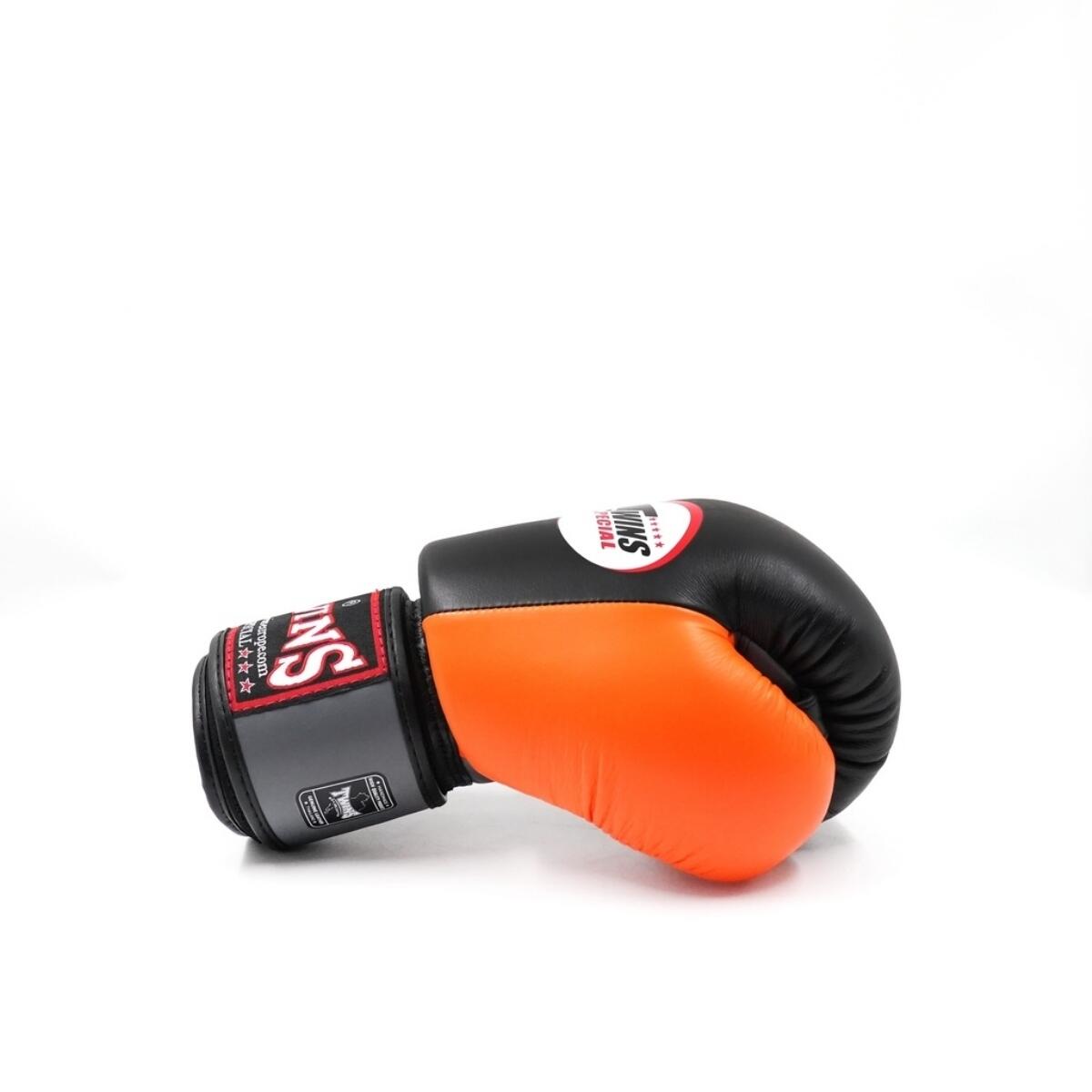 Gants de boxe Twins BGVL3 Air Noir Orange Gris – 14oz 3/3