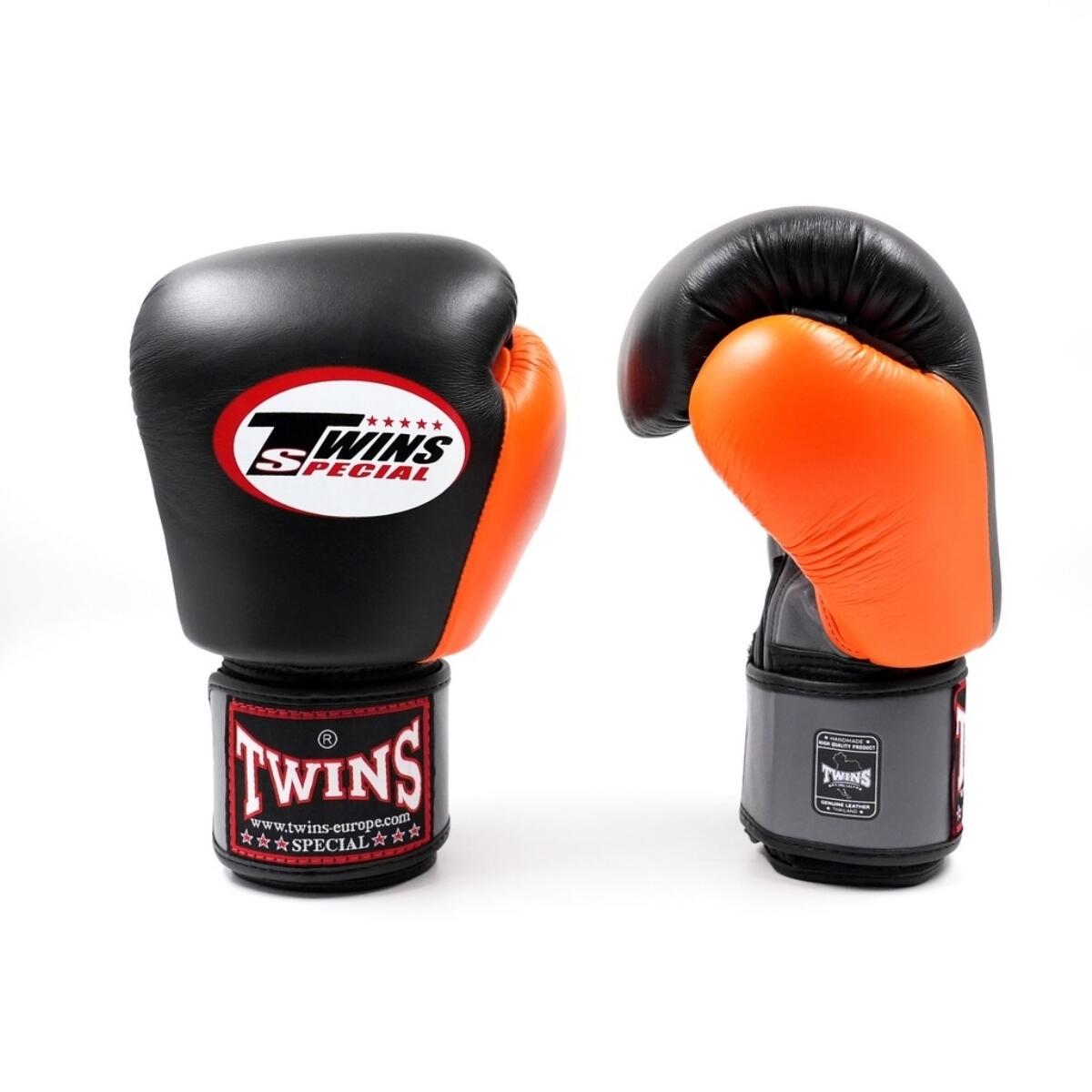 Gants de boxe Twins BGVL3 Air Noir Orange Gris – 14oz 2/3