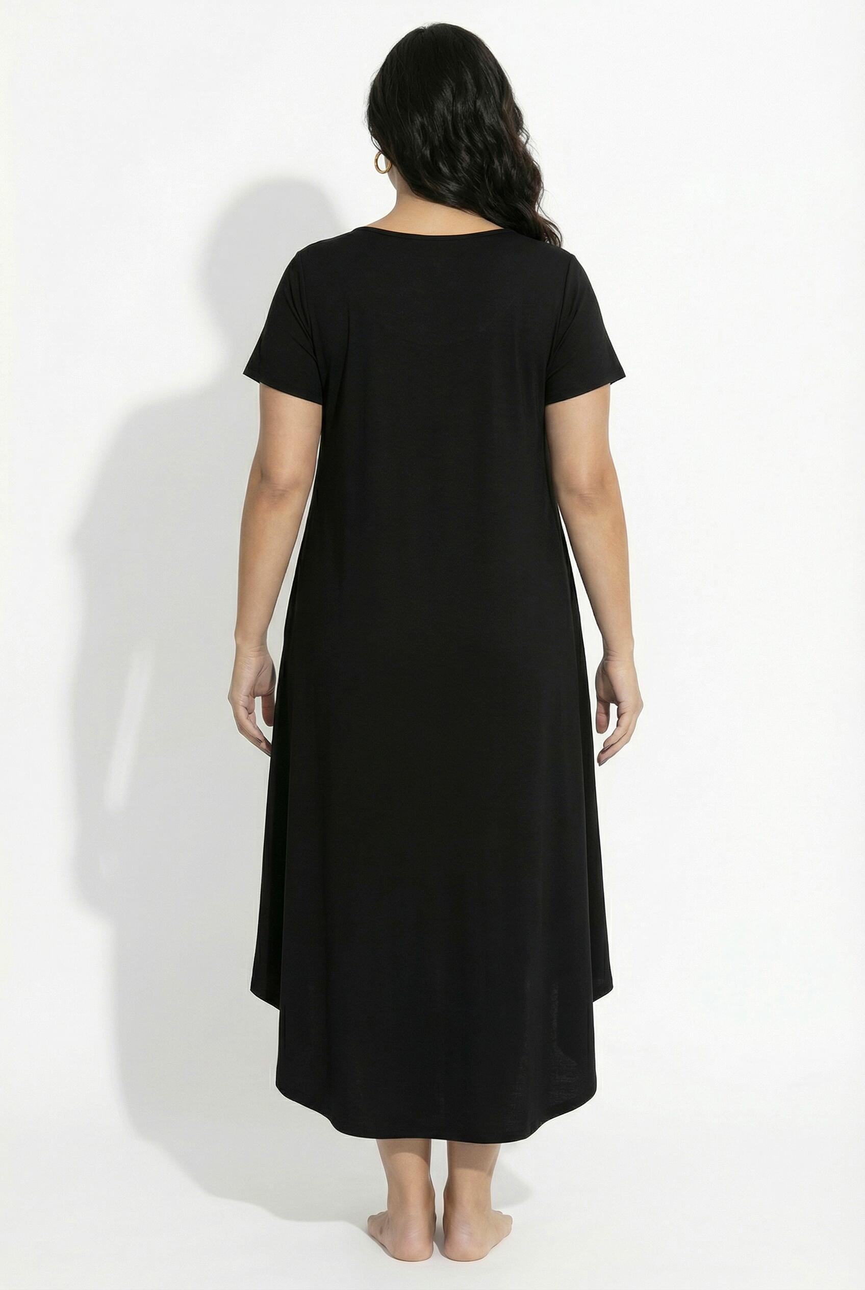 Femme Robe midi décolleté en V et manches évasées motif floral coupe évasée 2/7