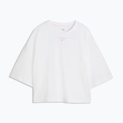 Maglietta da allenamento donna PUMA Hyrox Cropped Lifestyle Tee bianca