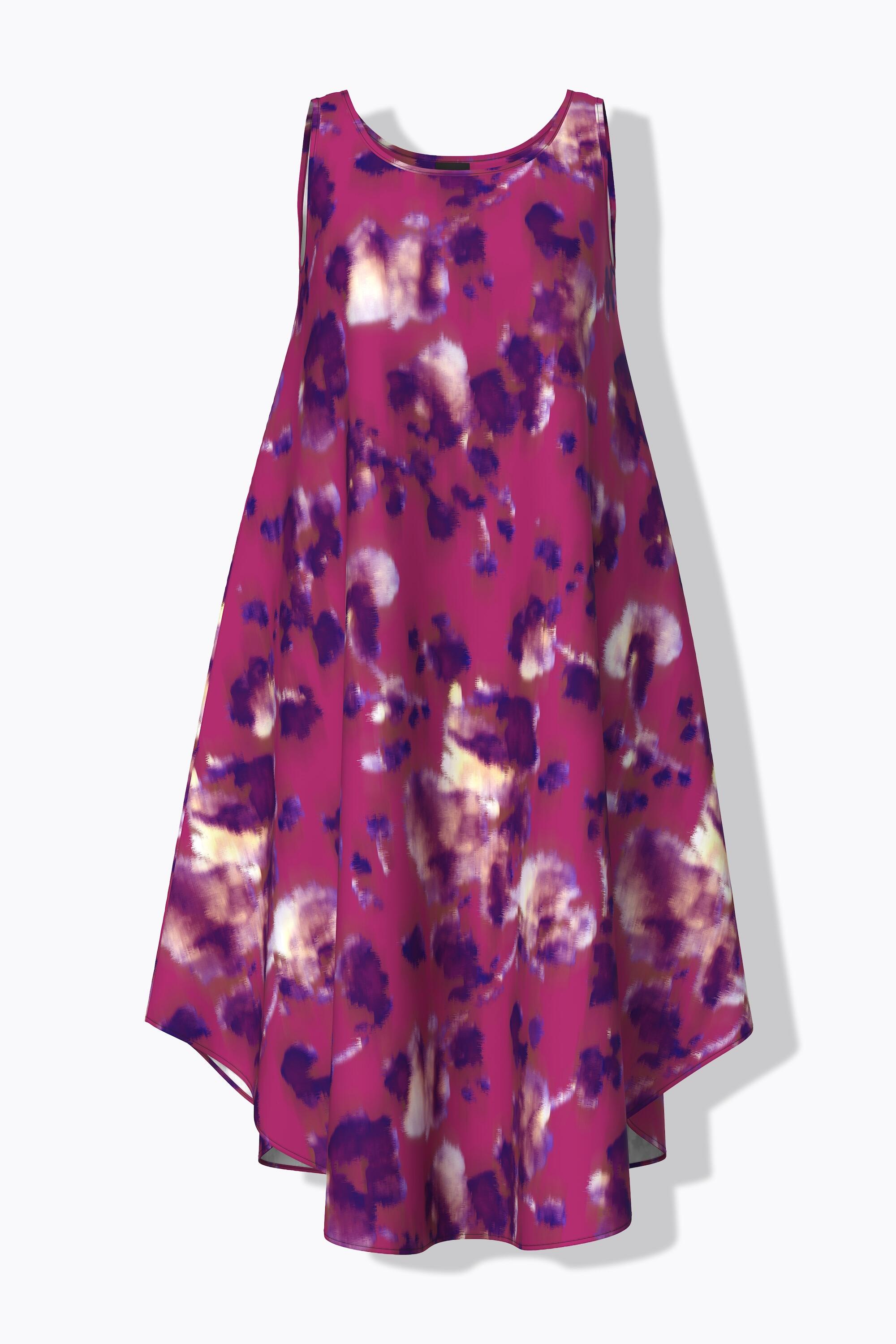 Femme Robe midi sans manches décolleté rond et motif à fleurs coupe évasée 6/7