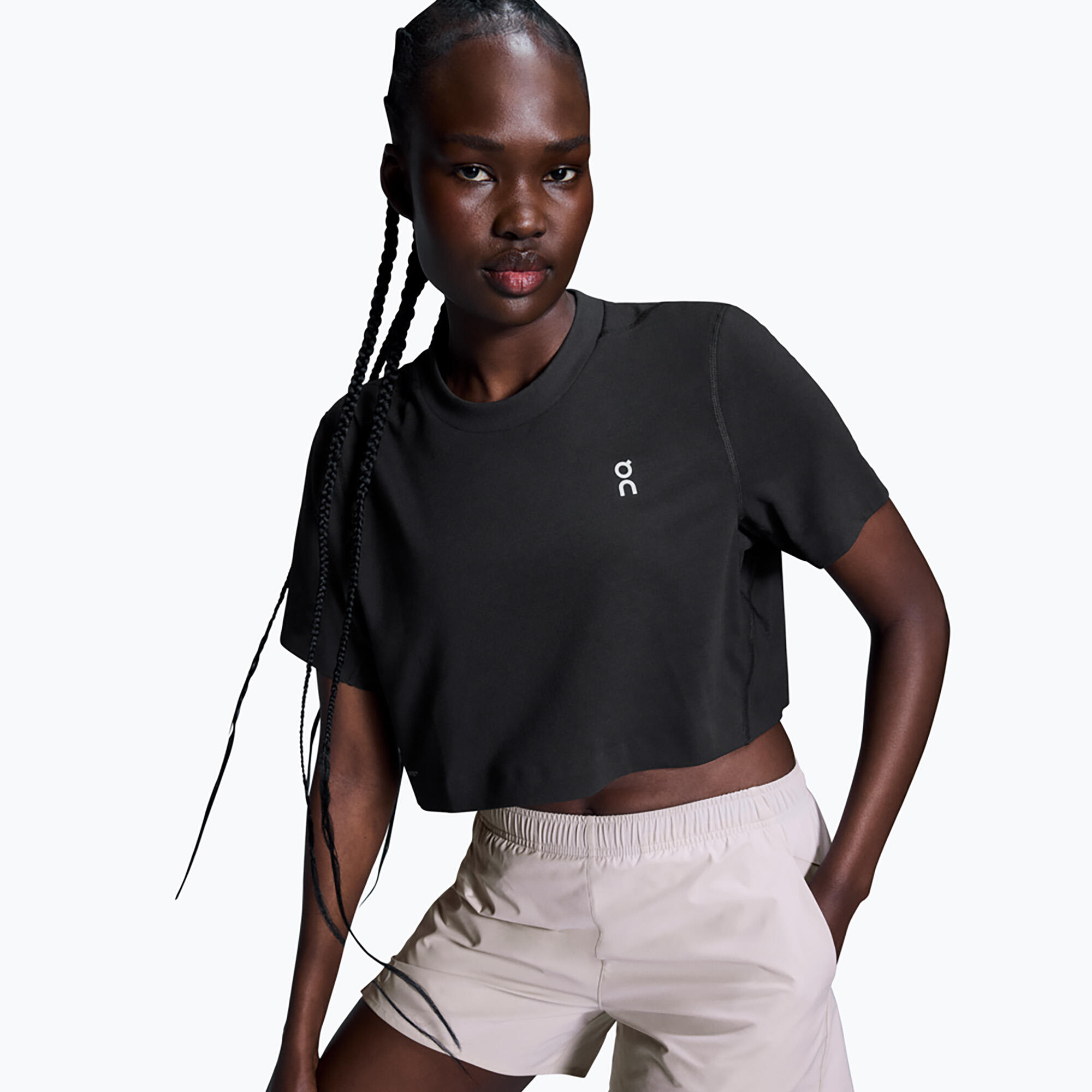 Camiseta de entrenamiento para mujer On Train-T Crop negra 6/7
