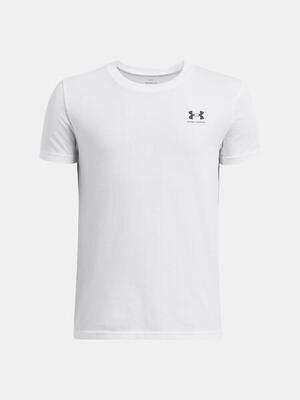 Under armour sportstyle left chest kinder t-shirt wit