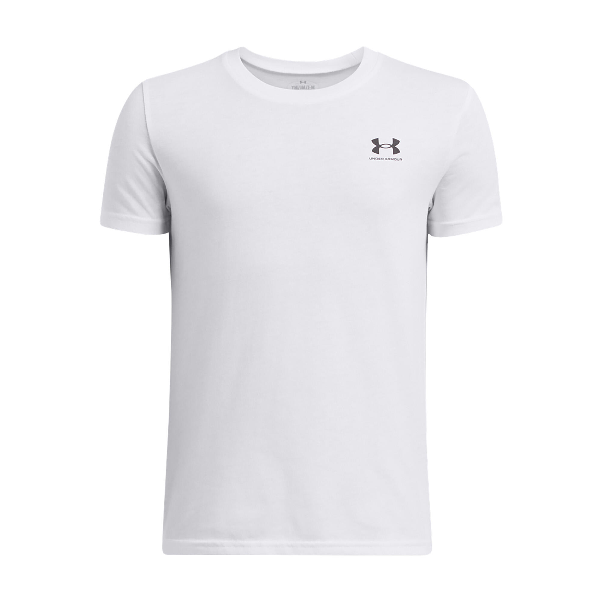 T-shirt enfant Under Armour Sportstyle Left Chest blanc 3/3