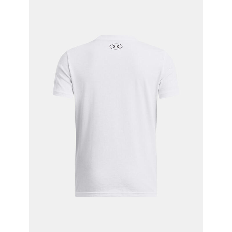 Tricou pentru copii Under Armour Sportstyle Left Chest alb