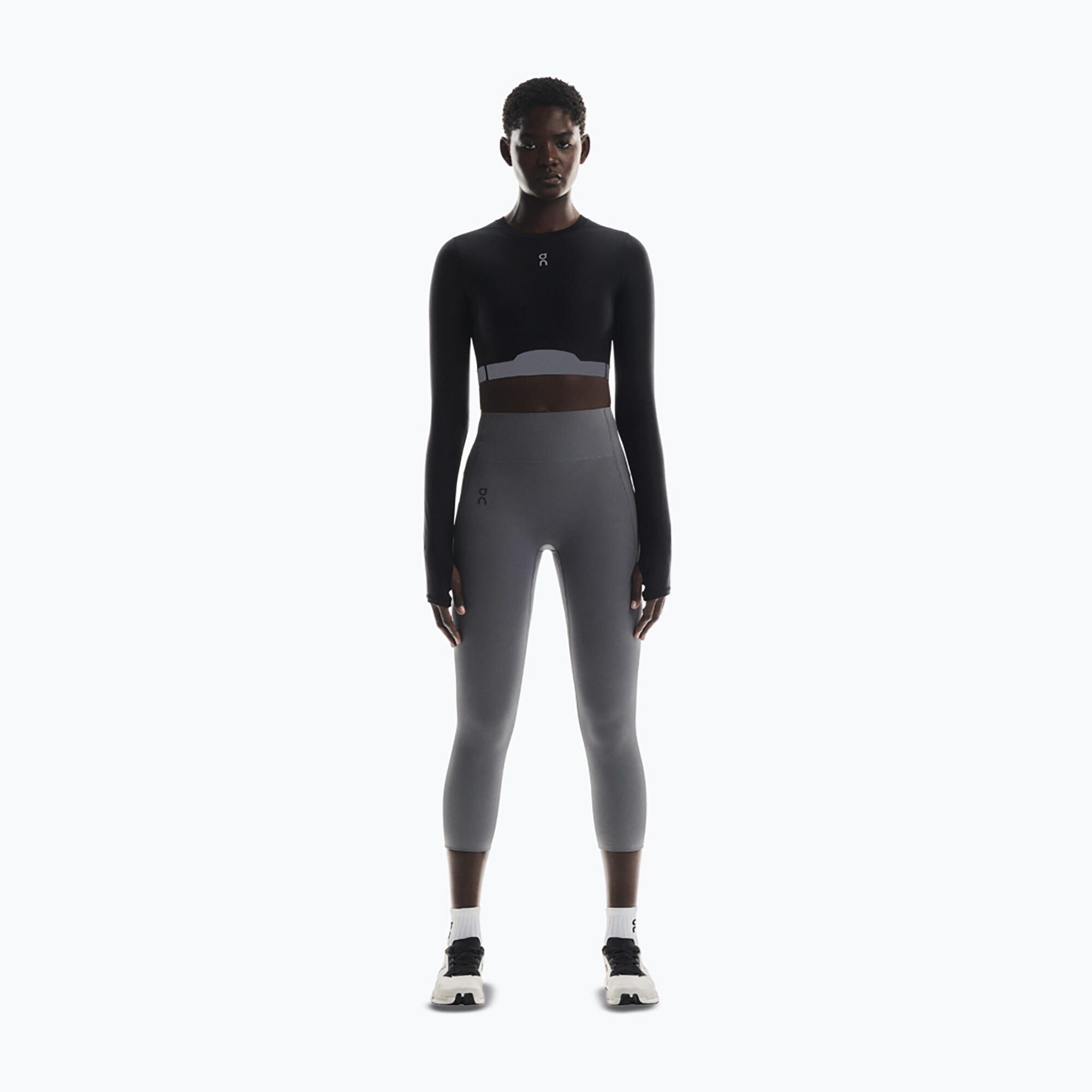 T-shirt d'entraînement manches longues femme On Train Crop noir 2/7