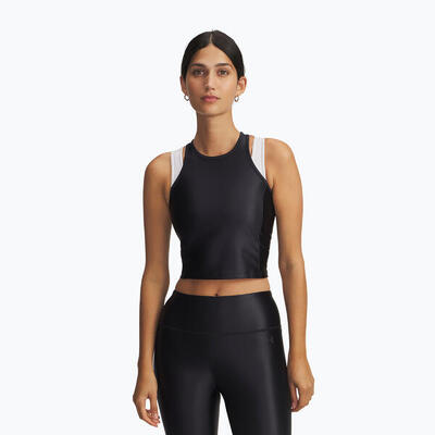 Dames trainings top under armour motion shine tank zwart/jet grijs