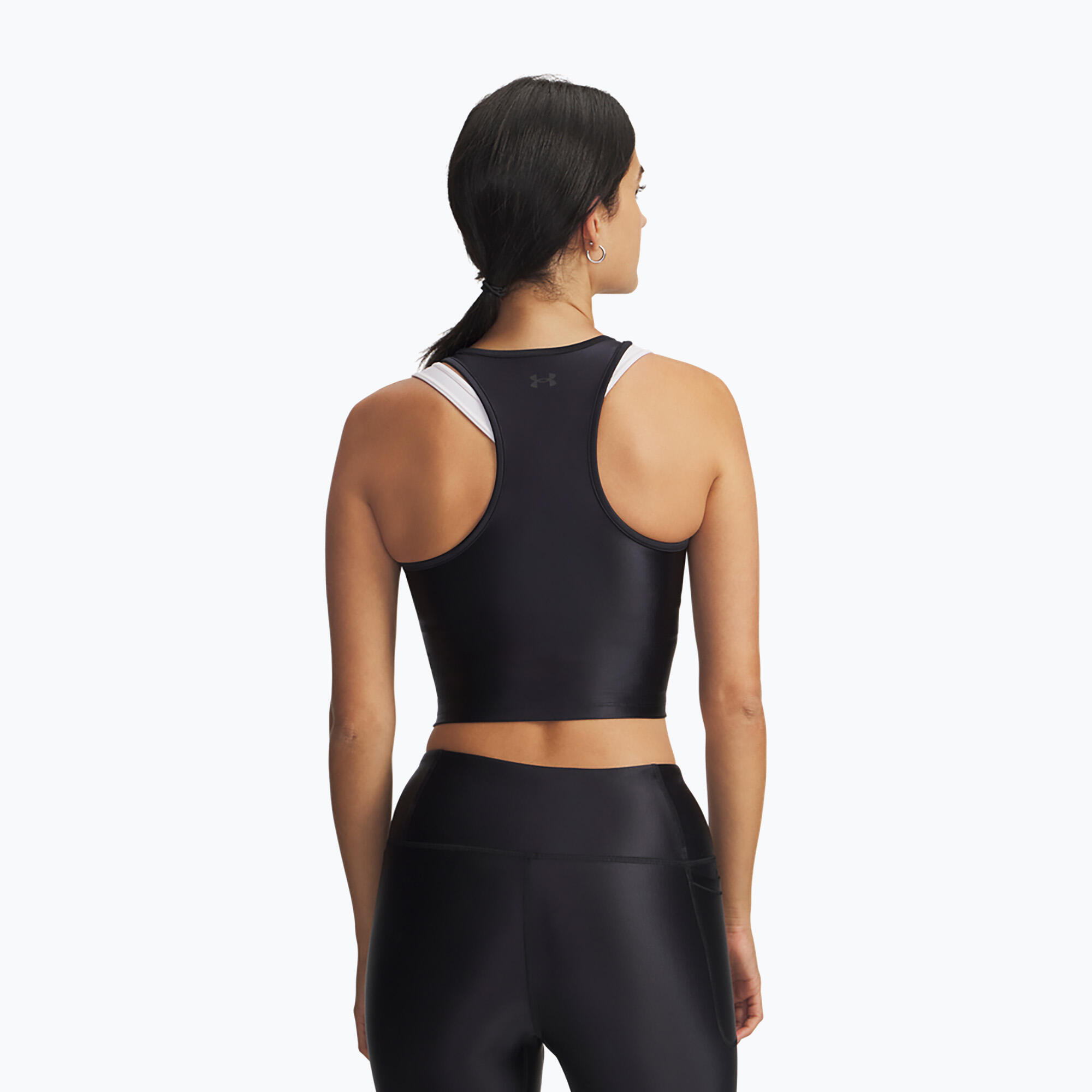 Camiseta deportiva para mujer Under Armour Motion Shine Tank negro/gris chorro 2/4
