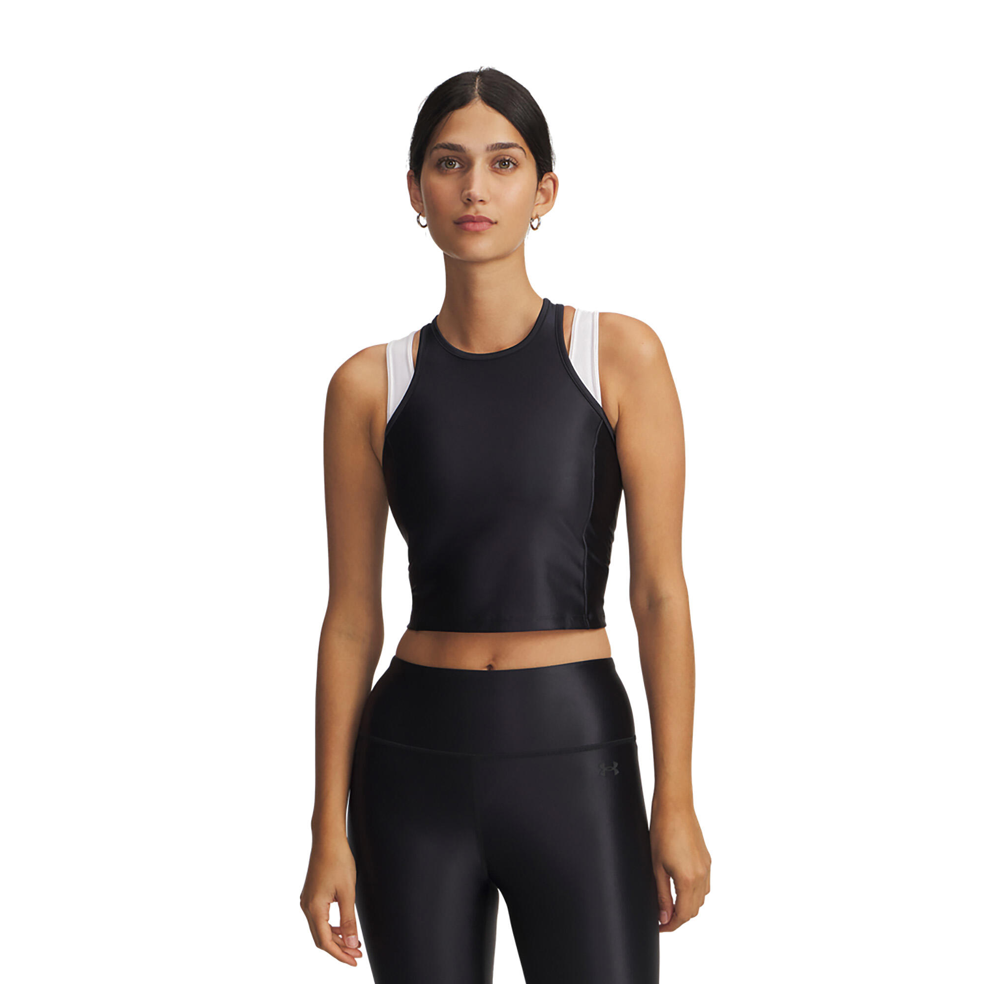 Camiseta deportiva para mujer Under Armour Motion Shine Tank negro/gris chorro 4/4