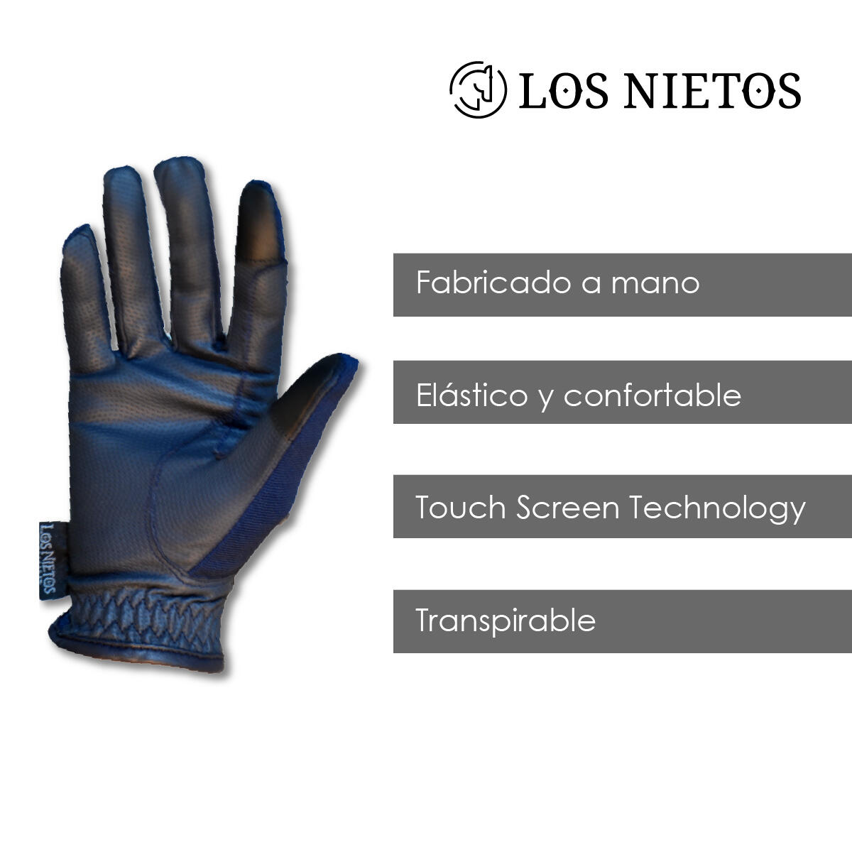 Guantes de equitación Confort     | XS | Azul 2/5