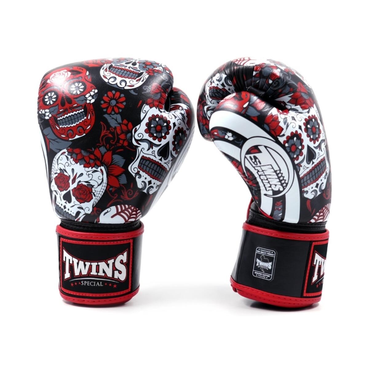 Boxing Gloves Twins BGVL3 Skull Orange – 16oz 3/4