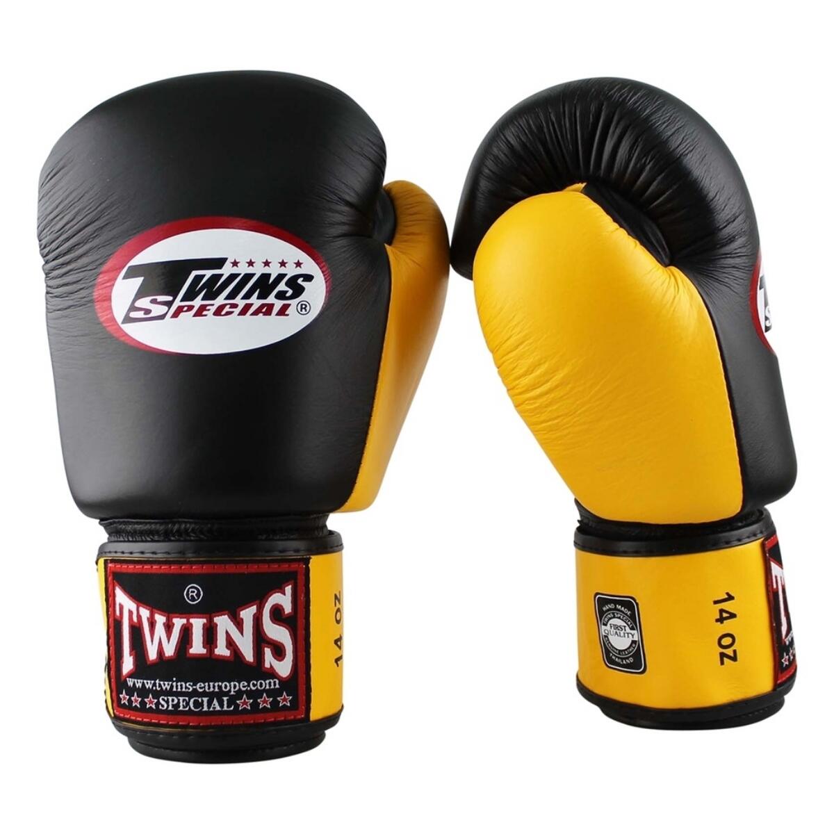 Gants de boxe Twins BGVL3 2T Jaune Noir – 12oz 3/3
