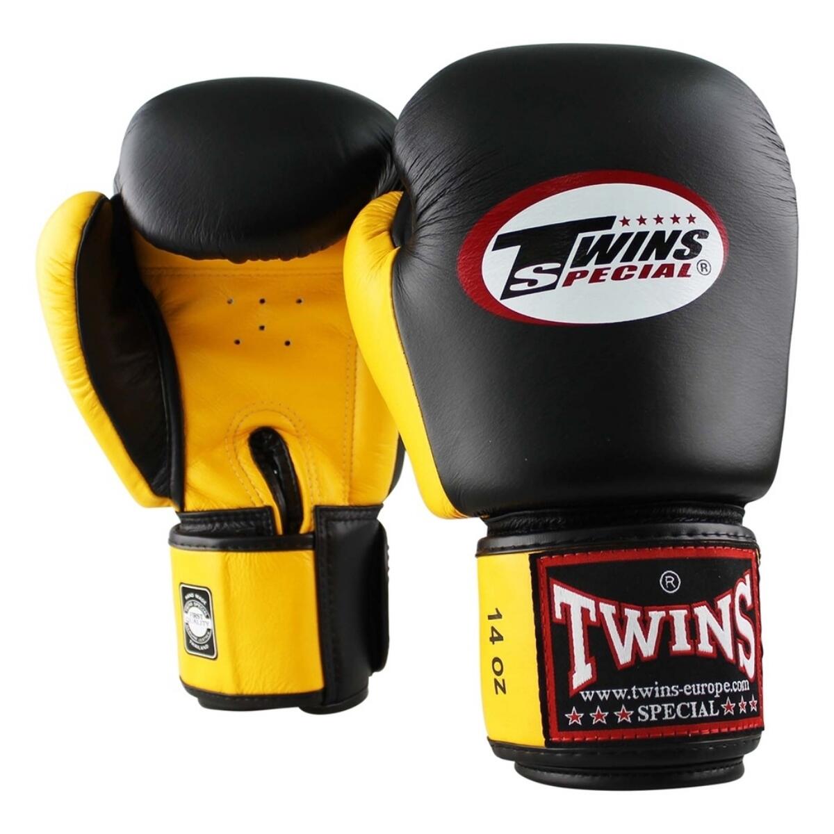 Gants de boxe Twins BGVL3 2T Jaune Noir – 12oz 1/3