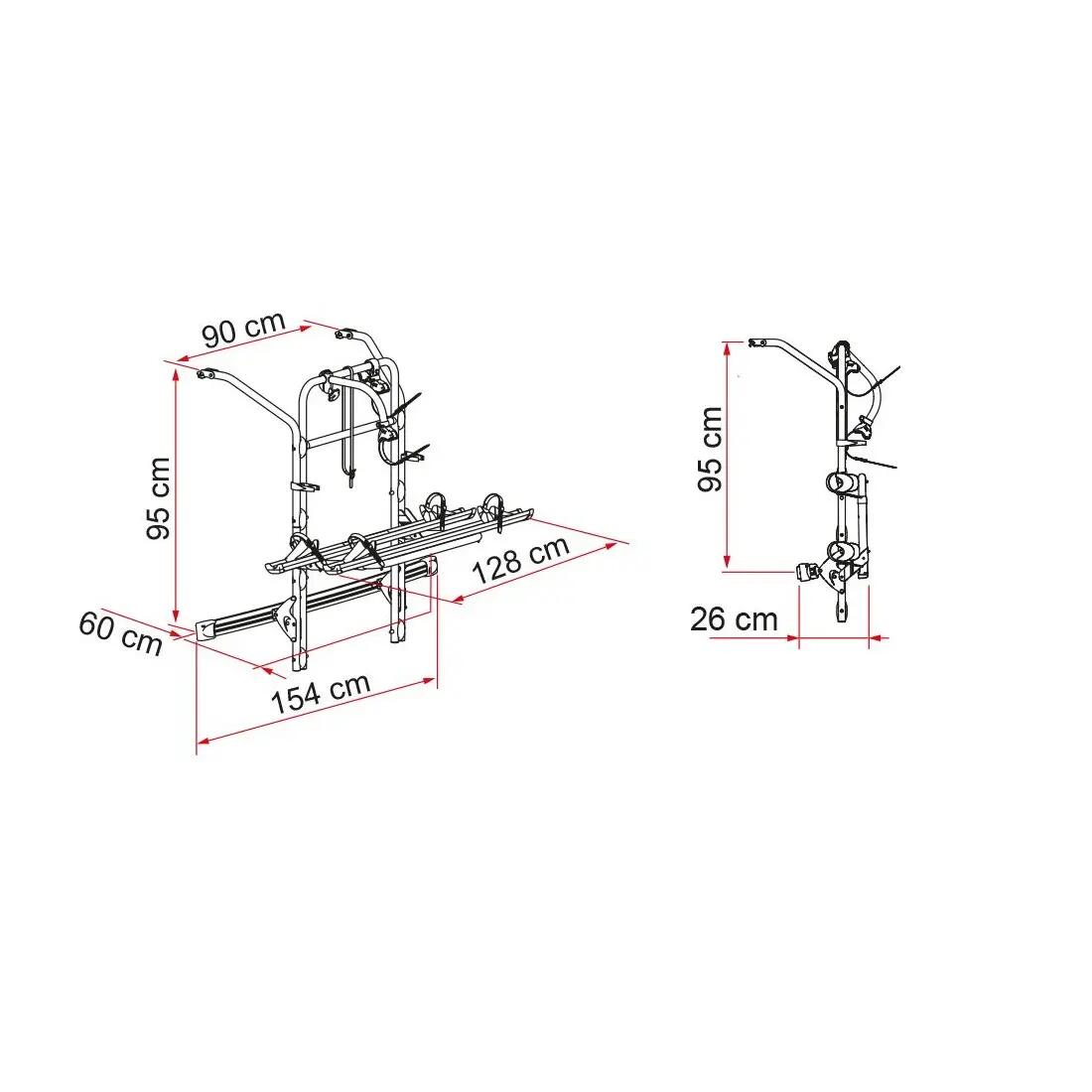 Portabicicletas Fiamma Carry-Bike Mercedes V Class Premium para 4 bicicletas. 2/2