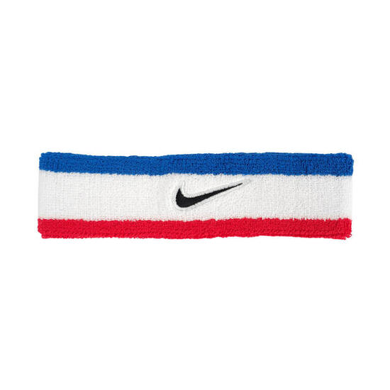 Opaska na głowę Nike Swoosh biało-niebiesko-czerwona