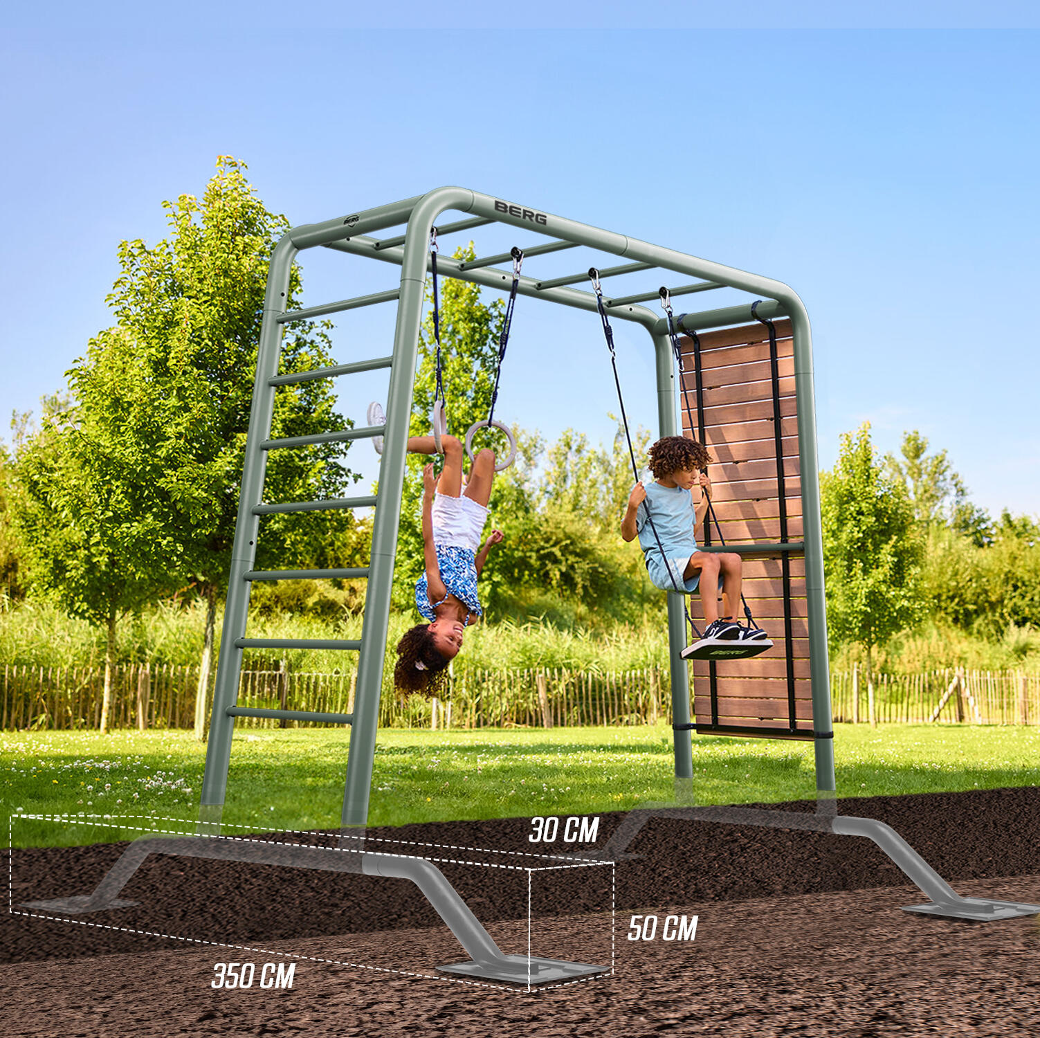 Speel- en Fitnesstoestel, PlayBase Wall Groen 6/7