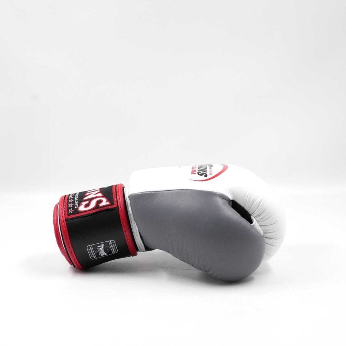 Gants boxe Twins BGVL3 3T Noir Blanc Gris – 14oz 3/3