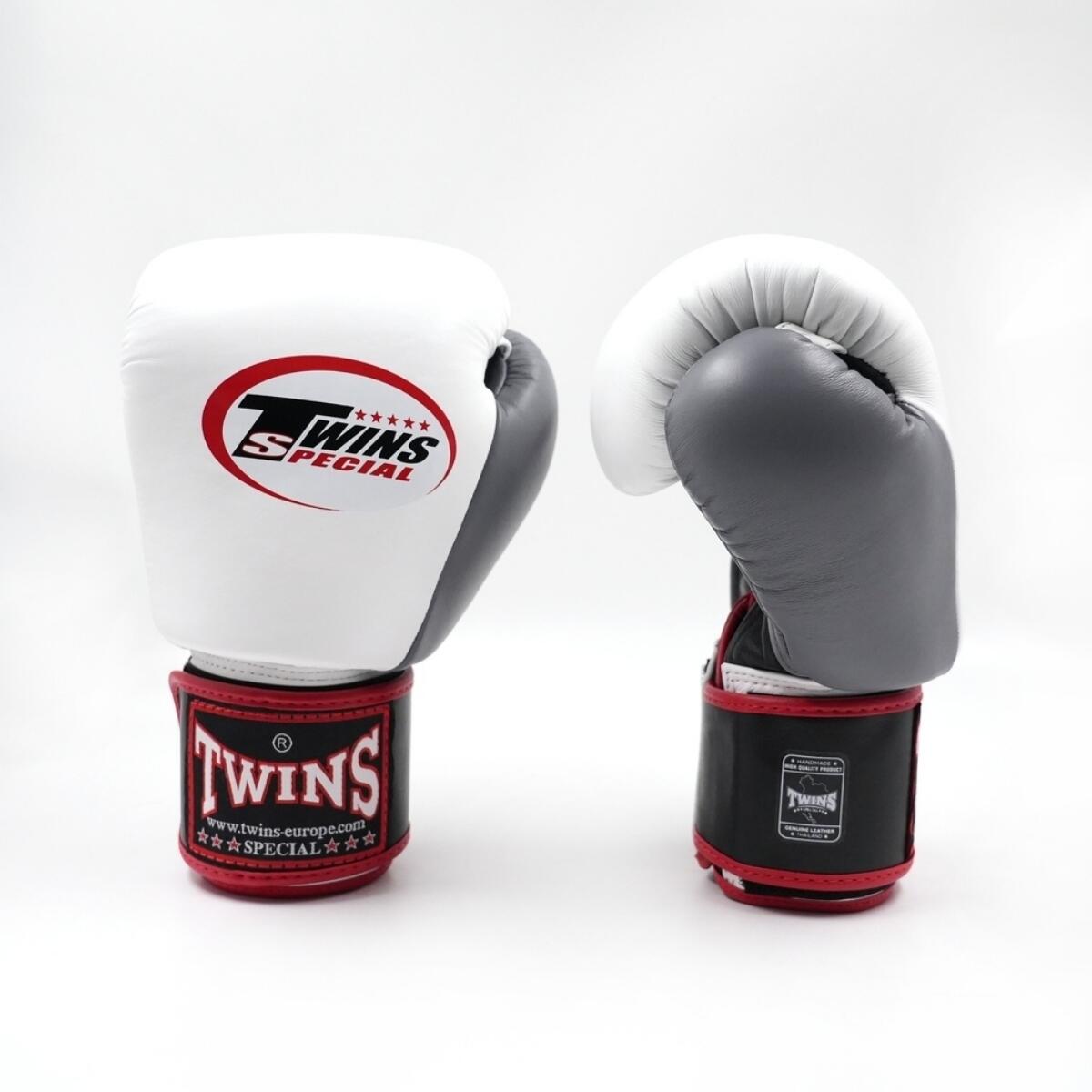 Gants boxe Twins BGVL3 3T Noir Blanc Gris – 14oz 2/3