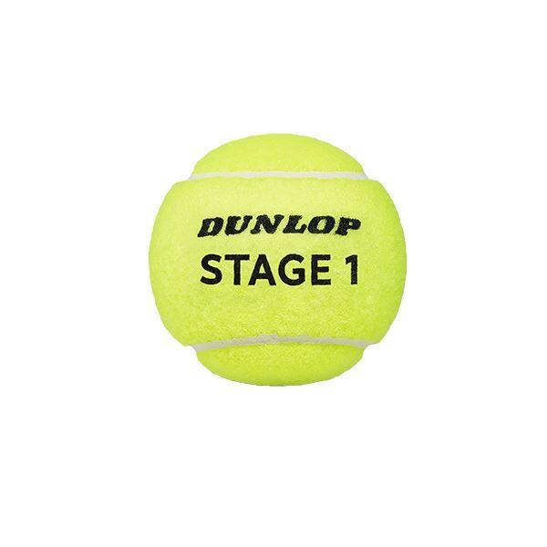 Bola Ténis Dunlop Stage 1 (Verde,Tubo 3un) 2/2