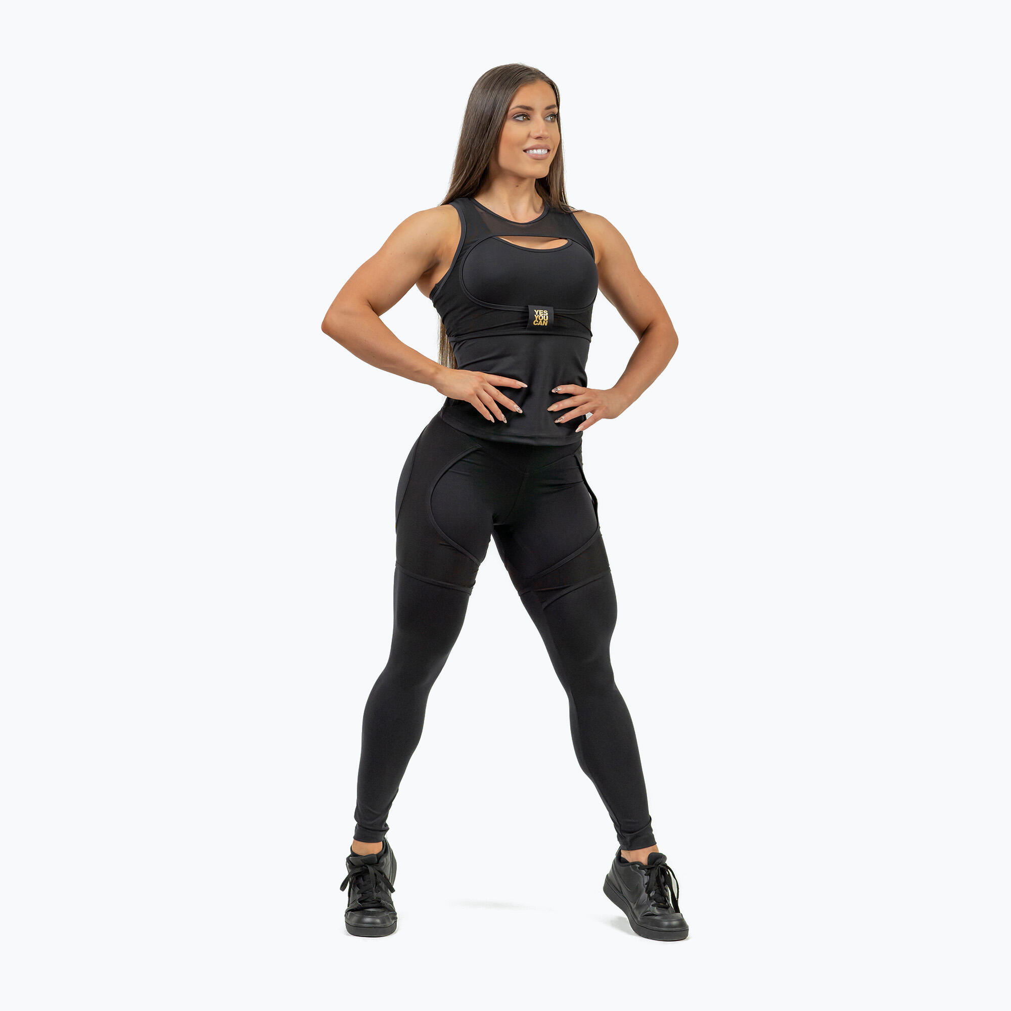 Top treningowy damski NEBBIA Ultra Intense black/gold