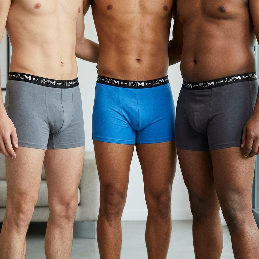 Conjunto de 3 boxers DIM em algodão elástico 2/6