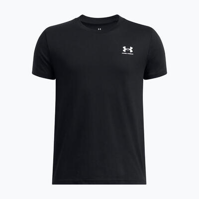 Under armour sportstyle left chest kinder t-shirt zwart