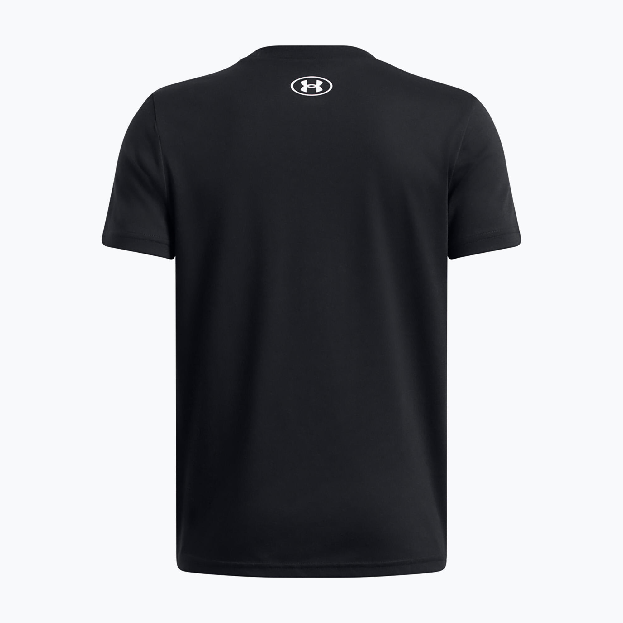 Kinder-T-Shirt Under Armour Sportstyle Left Chest schwarz 2/3