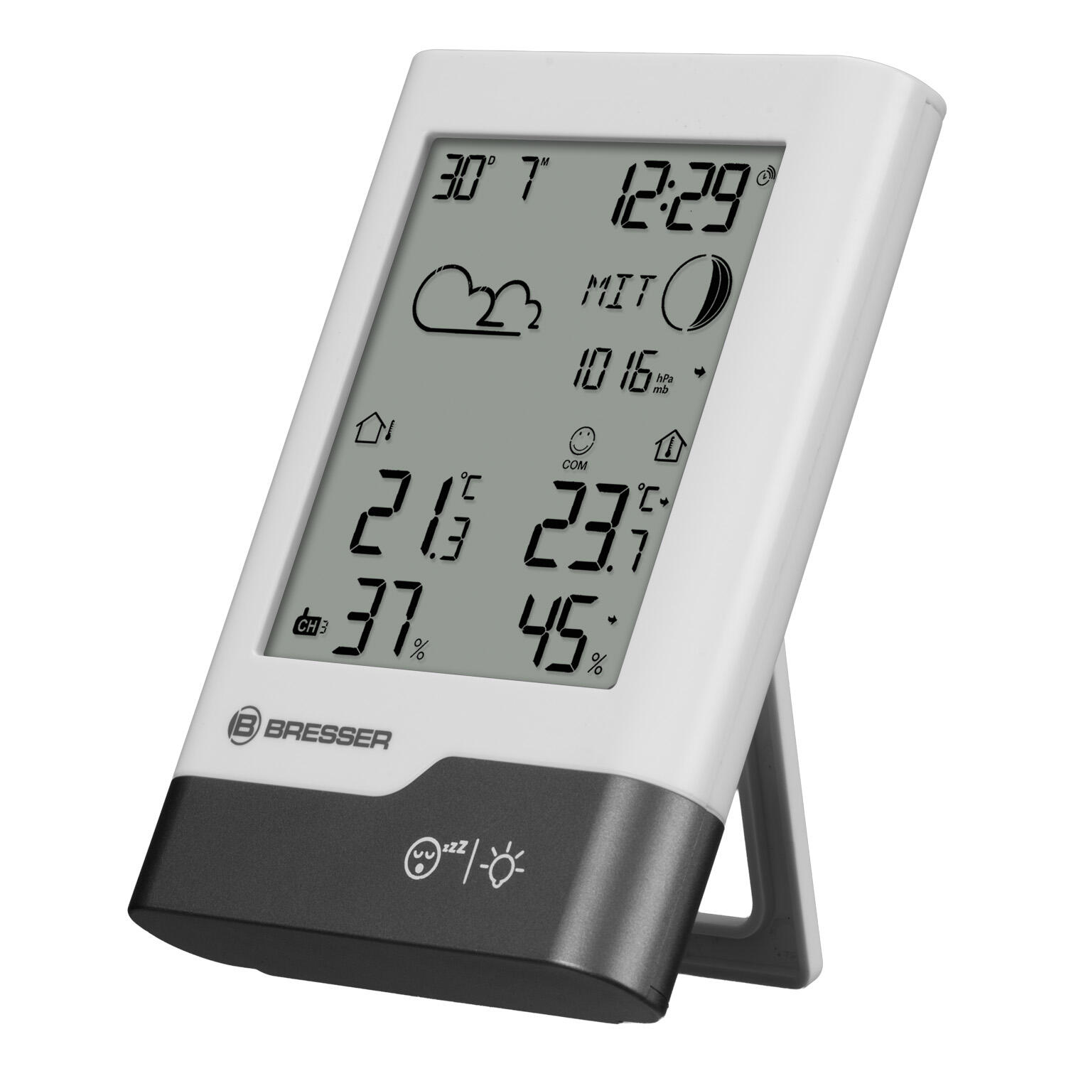 Station météo radio  blanc/gris 4/6