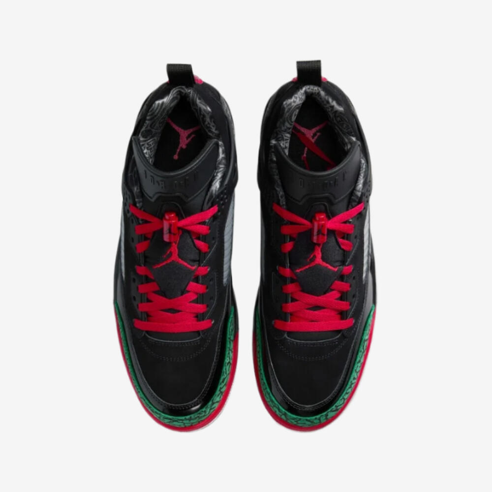 Jordan Spizike Low Black Classic Green White Varsity Red 4/6