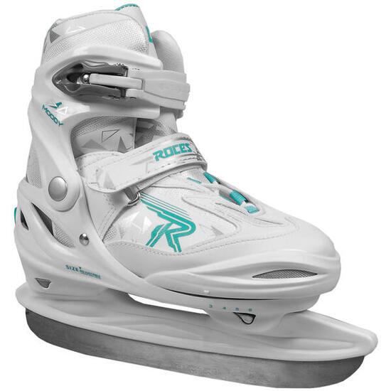 Łyżwy dziecięce Roces Moody Ice 3.0 Girl - regulowane, biało-miętowe