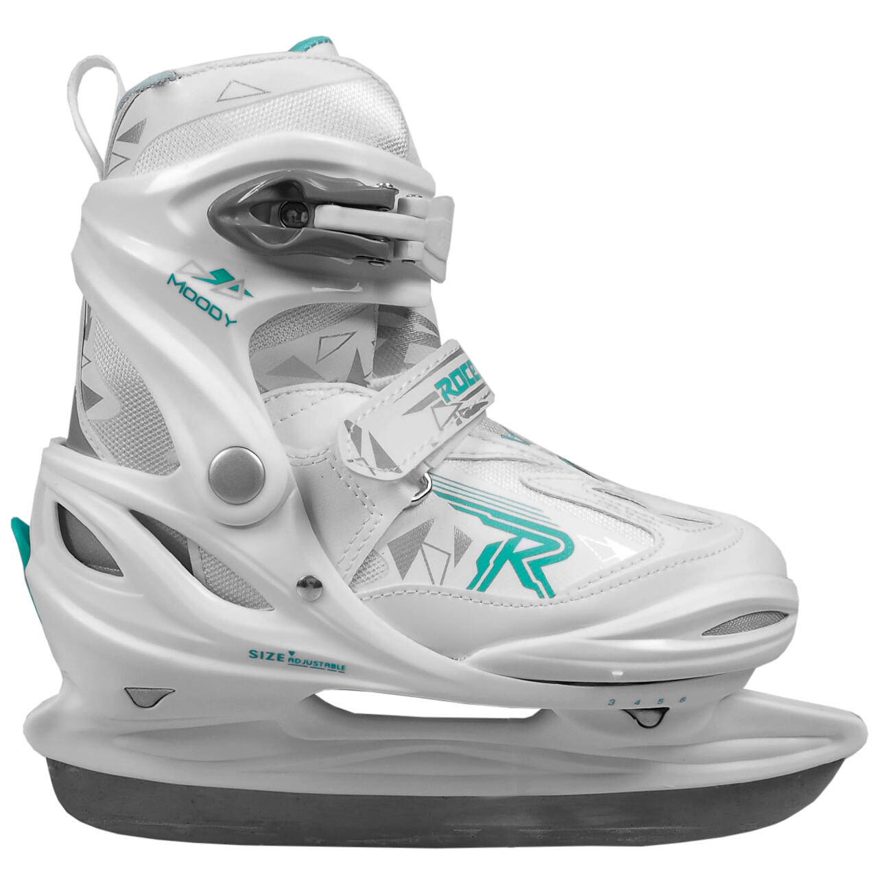 Łyżwy dziecięce Roces Moody Ice 3.0 Girl - regulowane, biało-miętowe 2/4