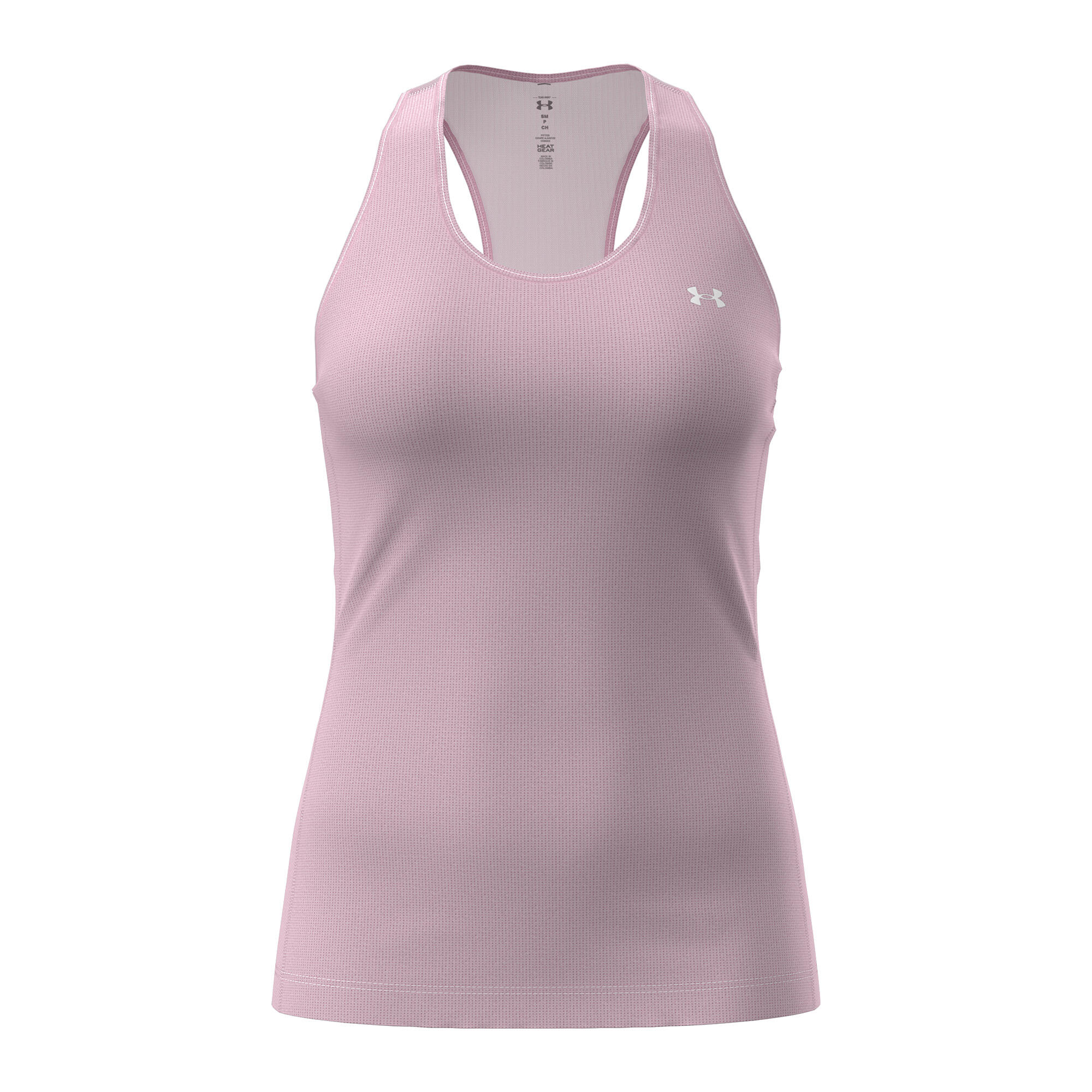 T-shirt d'entraînement femme Under Armour HeatGear Armour Racer prime pink/blanc 2/2
