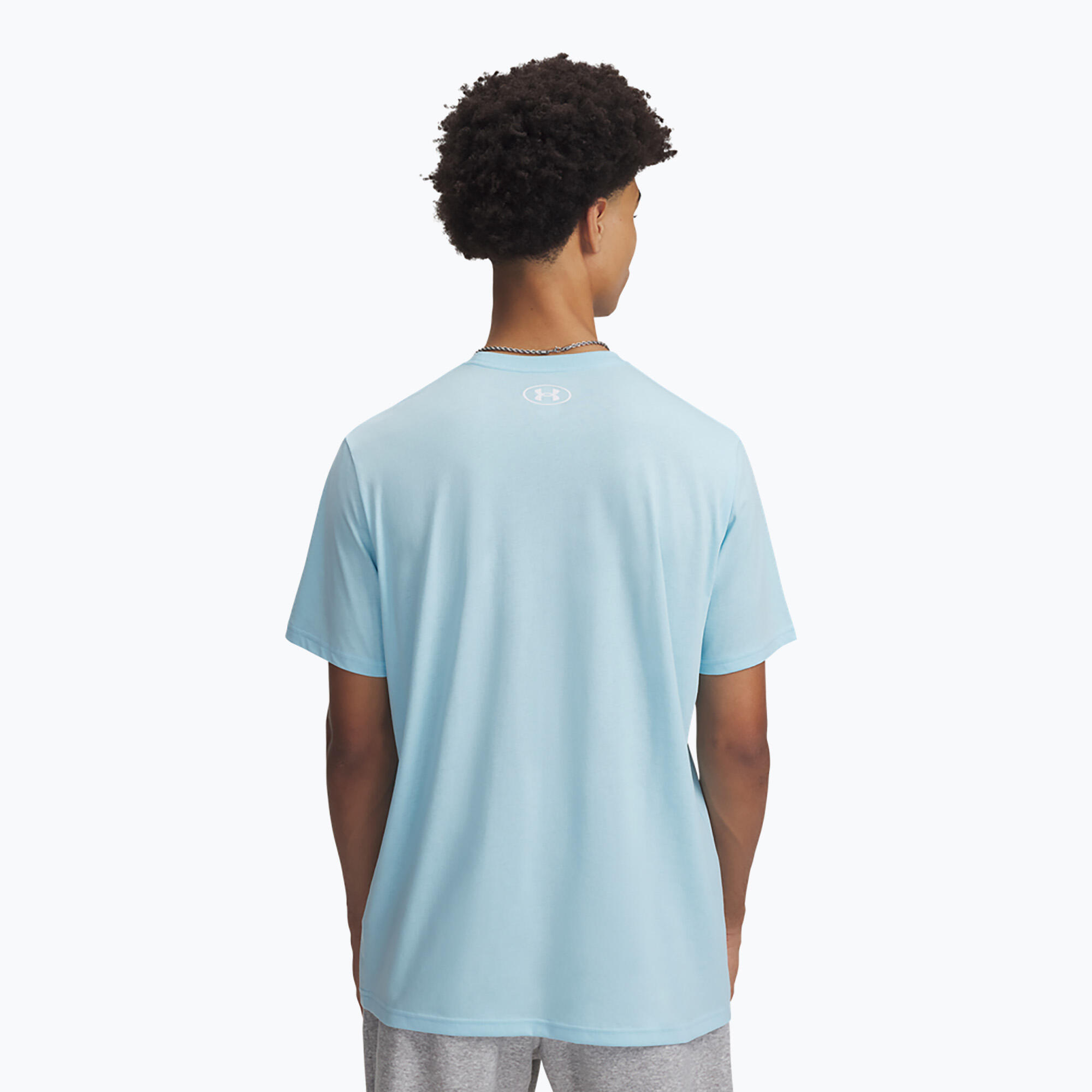 Camiseta masculina Under Armour Sportstyle Logo Update stream/blanco 2/2