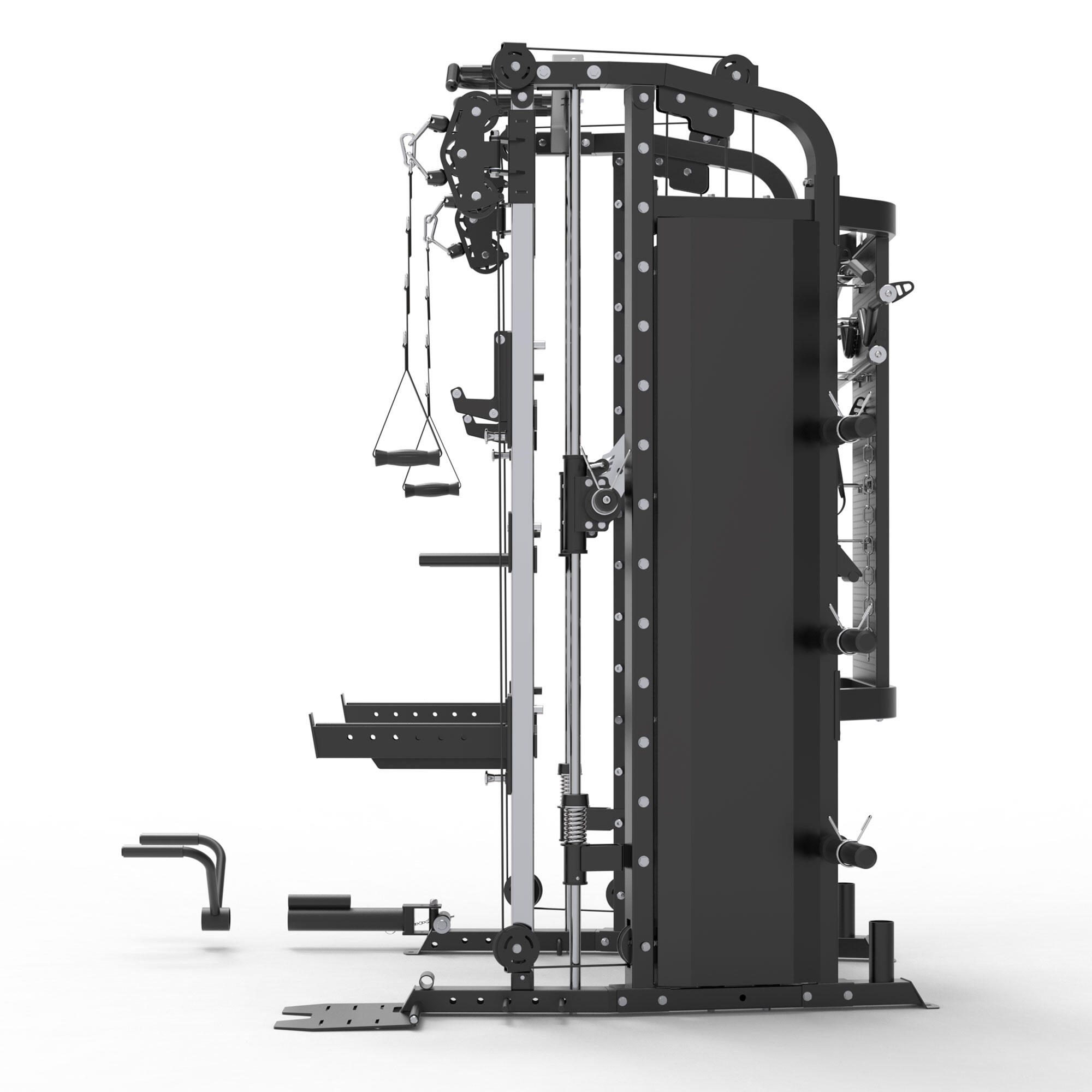 GORILLA SPORTS® Smith Machine avec Poids Intégrés 2x60 kg 2/4