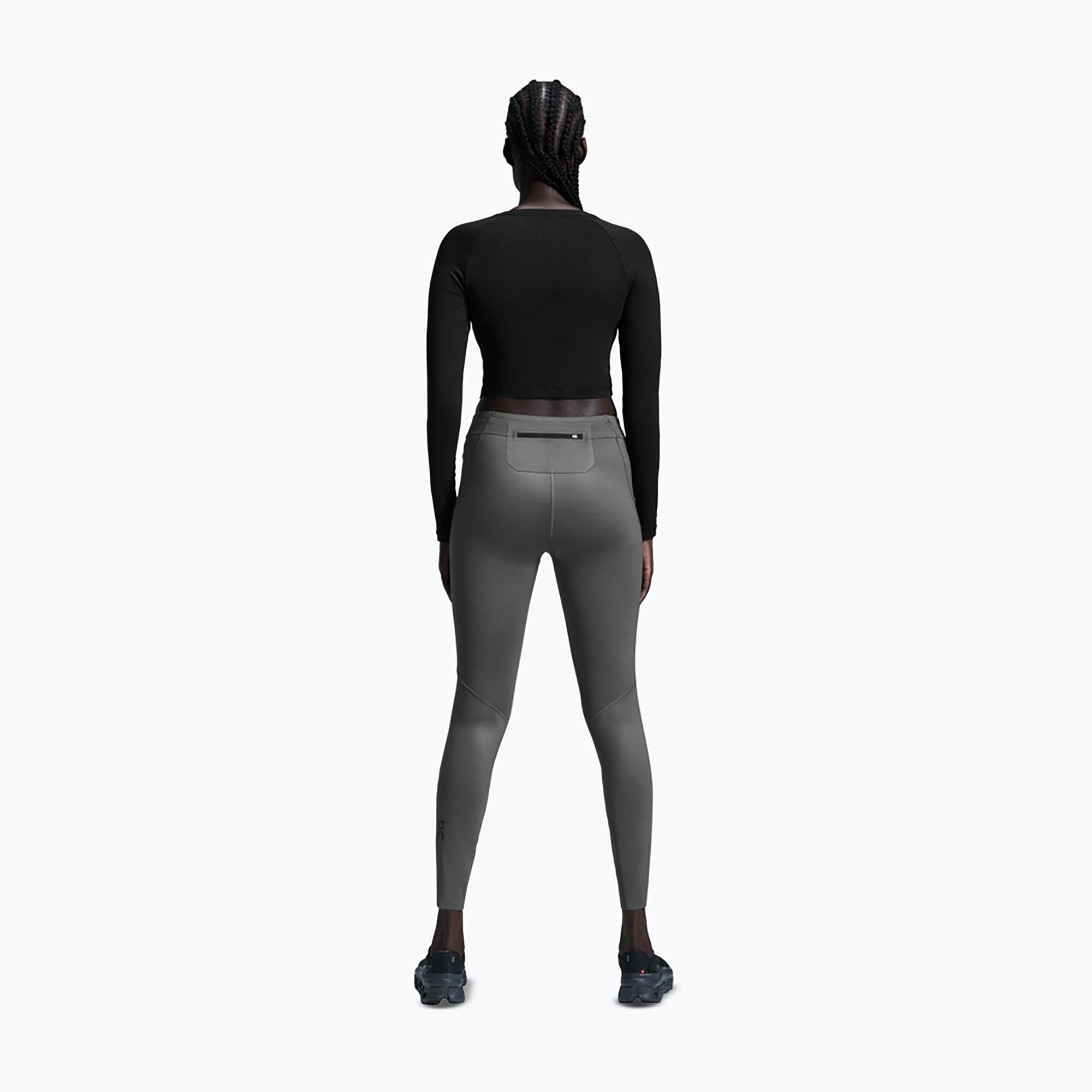 Maglia a maniche lunghe da allenamento donna On Running Studio Long-T Crop nera 3/7