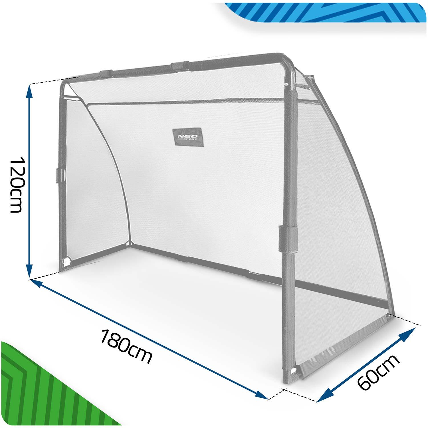 Duża bramka piłkarska Neo-sport NS-487 do piłki nożnej 180x120x60 cm stalowa 7/7