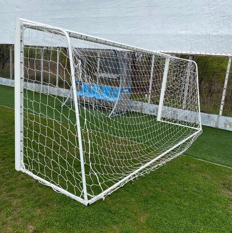 Poarta fotbal 5x2, aluminiu, profil 120x 100 mm, 5x2 m, mobila, spate din otel 7/15