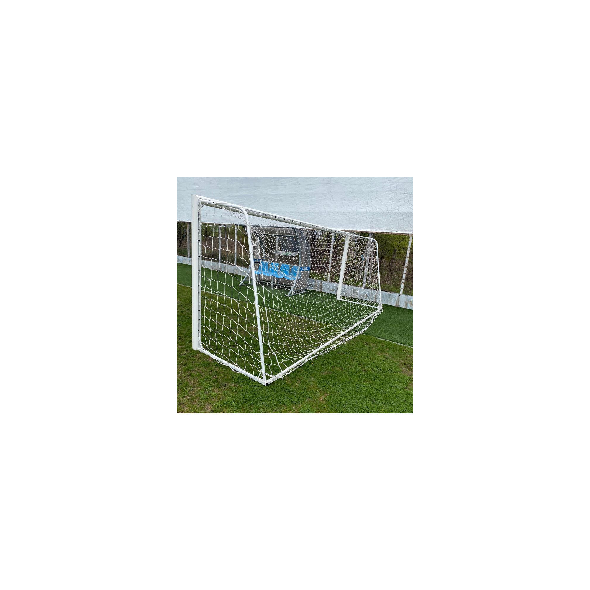 Poarta fotbal 5x2, aluminiu, profil 120x 100 mm, 5x2 m, mobila, spate din otel