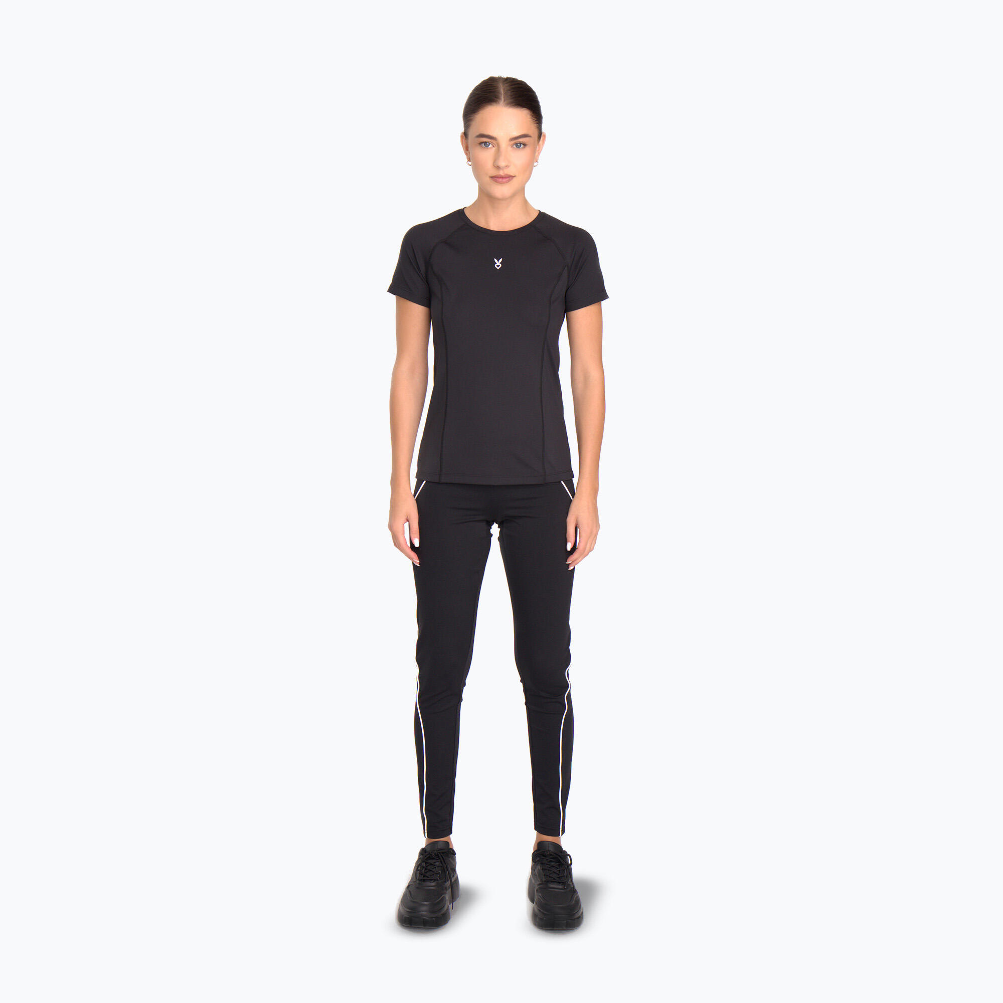 Camiseta de treino feminina Cardio Bunny HCB-425 Active preta 2/7