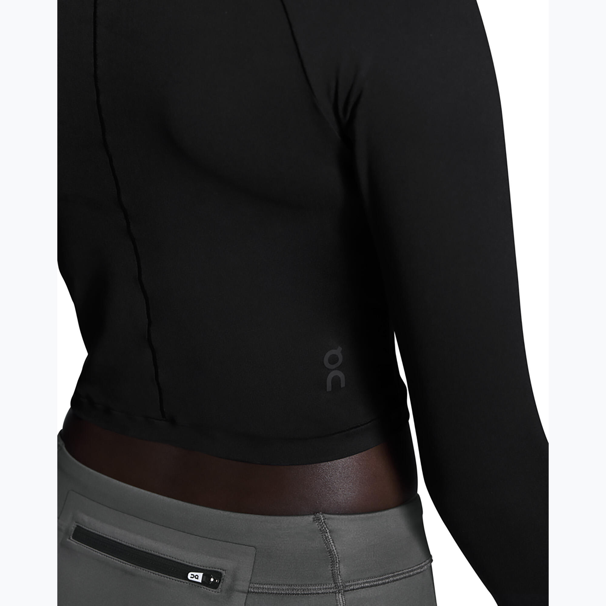 Maglia a maniche lunghe da allenamento donna On Running Studio Long-T Crop nera 6/7