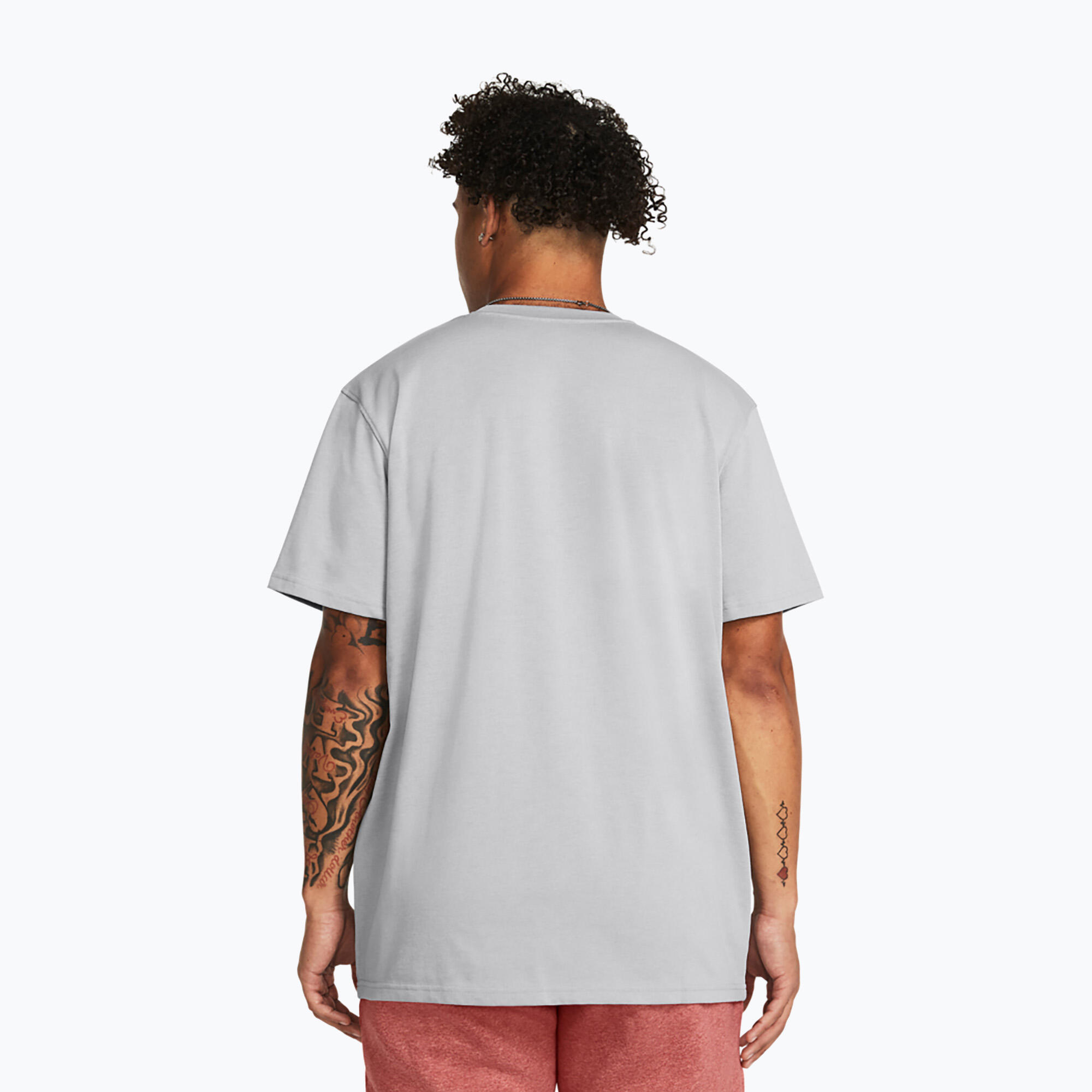 Camiseta masculina Under Armour HW Armour Label cinza médio mesclado/mod preto 2/6