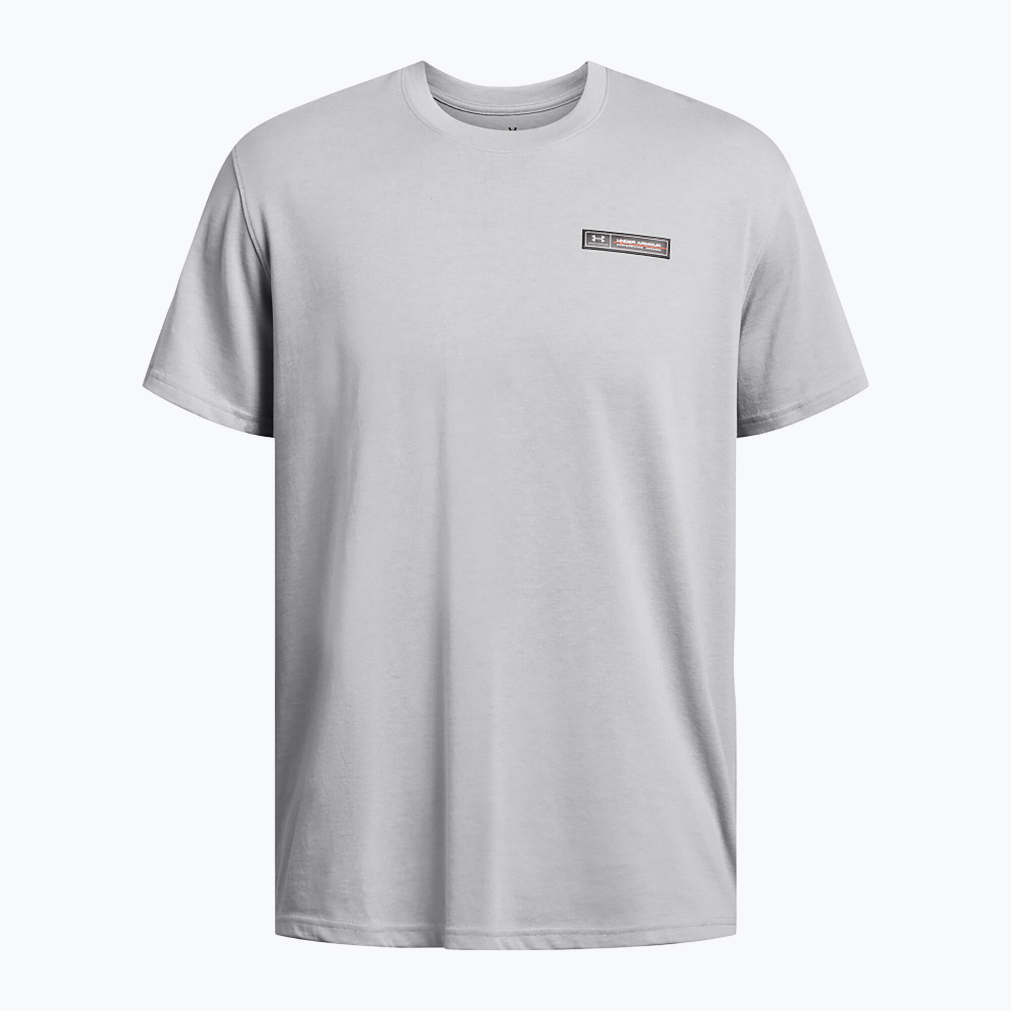 Heren T-shirt Under Armour HW Armour Label mod grijs medium melange/zwart 4/6