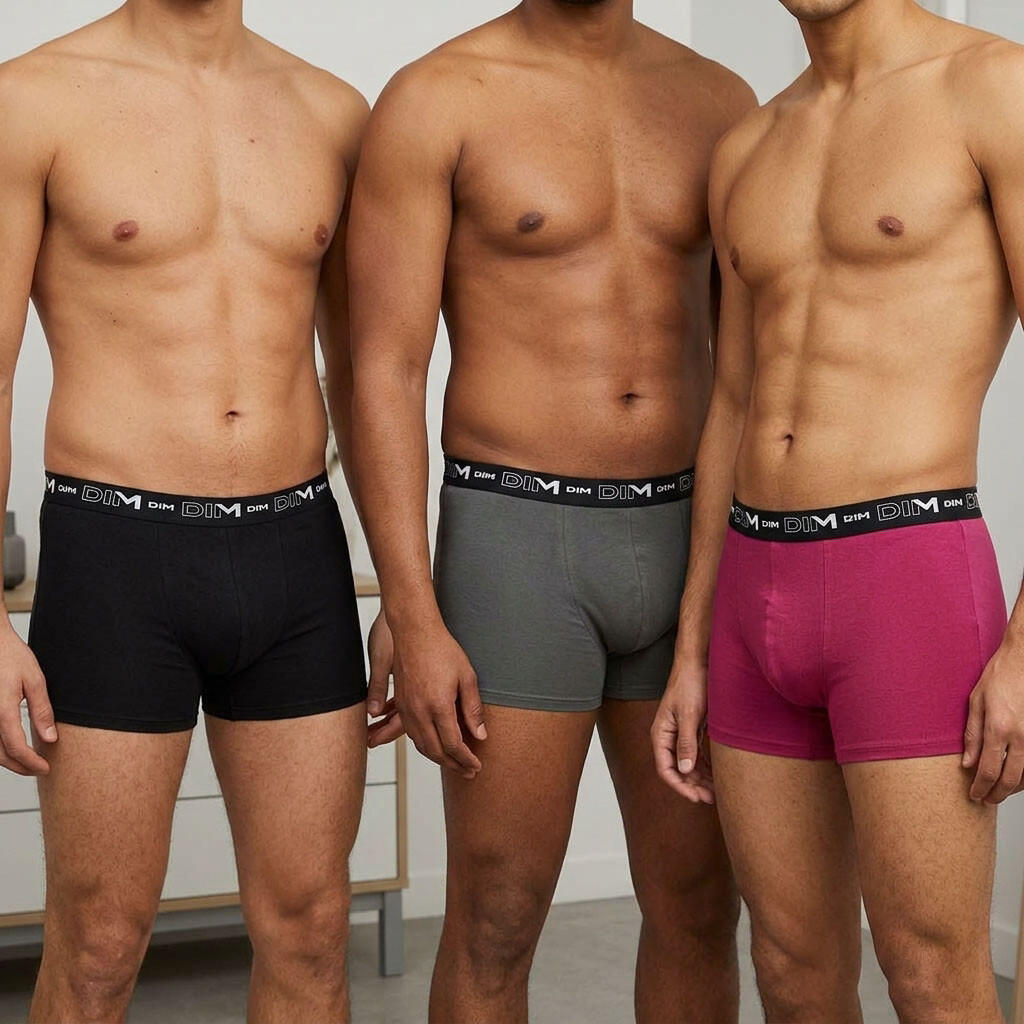 Conjunto de 3 boxers DIM em algodão elástico 2/6