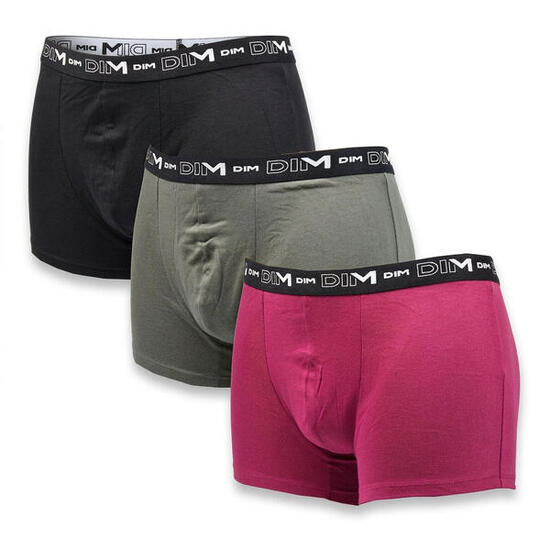 Lot de 3 boxers DIM en coton stretch