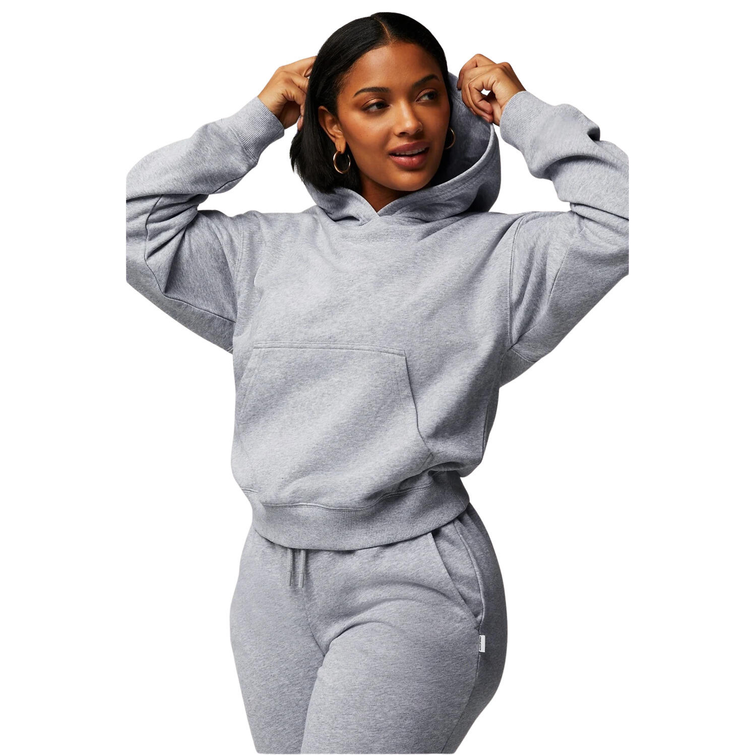 Sweat À Capuche Femme Year Round Terry Avec Poches 4/5