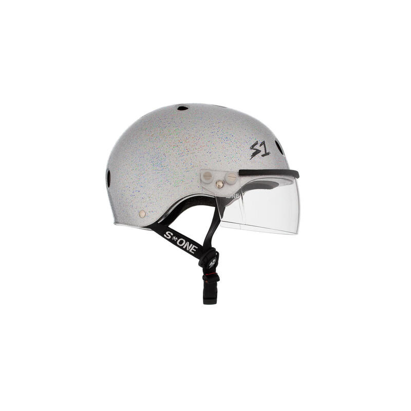 Casca S-One Life Visor cu sclipici argintie | Marimea M | S-Unul