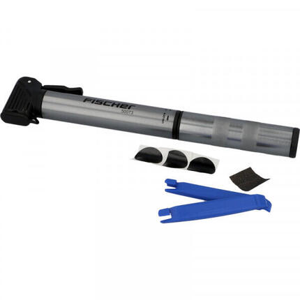 Mini-Luftpumpe mit integriertem Reifenreparaturset Fischer
