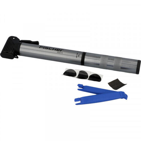 Mini-Luftpumpe mit integriertem Reifenreparaturset Fischer